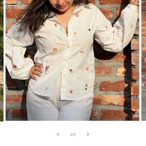 YARGICI shirt White Embroidered Size Small
